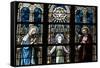 The Holy Family Depicted in a Stained Glass Window-Godong-Framed Stretched Canvas