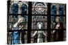 The Holy Family Depicted in a Stained Glass Window-Godong-Stretched Canvas