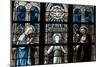 The Holy Family Depicted in a Stained Glass Window-Godong-Mounted Photographic Print