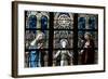 The Holy Family Depicted in a Stained Glass Window-Godong-Framed Photographic Print