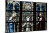 The Holy Family Depicted in a Stained Glass Window-Godong-Mounted Photographic Print