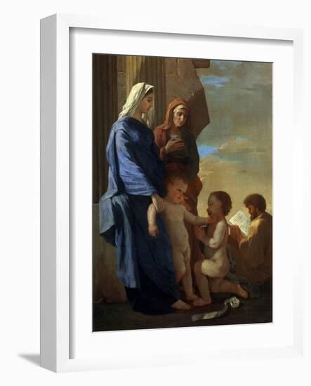 The Holy Family, Early 17th Century-Nicolas Poussin-Framed Giclee Print