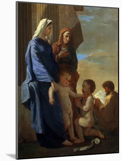 The Holy Family, Early 17th Century-Nicolas Poussin-Mounted Giclee Print