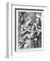 The Holy Family, Engraved by Marcantonio Raimondi, C.1515 (Engraving)-Raphael-Framed Premium Giclee Print