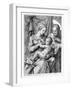 The Holy Family, Engraved by Marcantonio Raimondi, C.1515 (Engraving)-Raphael-Framed Giclee Print