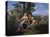 The Holy Family in a Landscape, 17th century-Nicolas Poussin-Stretched Canvas