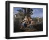 The Holy Family in a Landscape, 17th century-Nicolas Poussin-Framed Giclee Print