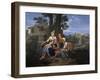 The Holy Family in a Landscape, 17th century-Nicolas Poussin-Framed Giclee Print