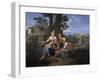 The Holy Family in a Landscape, 17th century-Nicolas Poussin-Framed Giclee Print