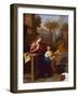 The Holy Family in Egypt with the Infant Christ Reading a Hebrew Script-Charles Le Brun-Framed Giclee Print