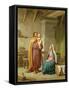 The Holy Family in St Joseph's Workshop-Pietro Pezzati-Framed Stretched Canvas