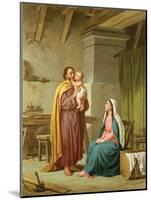 The Holy Family in St Joseph's Workshop-Pietro Pezzati-Mounted Giclee Print