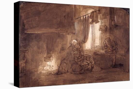 The Holy Family in the Carpenter's Shop-Rembrandt van Rijn-Stretched Canvas