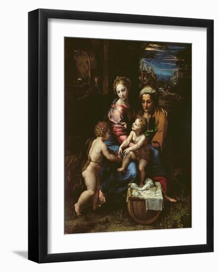 The Holy Family (La Perla) circa 1518-Raphael-Framed Giclee Print