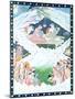 The Holy Family of Shiva and Parvati on Mount Kailash-null-Mounted Giclee Print