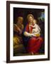 The Holy Family (Oil on Copper)-Francesco Albani-Framed Giclee Print