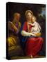 The Holy Family (Oil on Copper)-Francesco Albani-Stretched Canvas