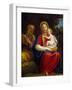 The Holy Family (Oil on Copper)-Francesco Albani-Framed Giclee Print