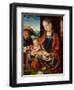 The Holy Family oil on wood-Joos van Cleve-Framed Giclee Print