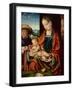 The Holy Family oil on wood-Joos van Cleve-Framed Giclee Print