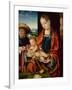 The Holy Family oil on wood-Joos van Cleve-Framed Giclee Print