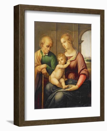 The Holy Family, or Madonna with the Beardless Joseph, C.1506-Raphael-Framed Giclee Print