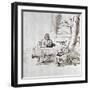 The Holy Family, Pen and Ink Drawing-Rembrandt van Rijn-Framed Giclee Print