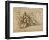 The Holy Family (recto); Amorous Putti (verso) c. 1530-Michelangelo Buonarroti-Framed Giclee Print