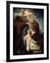 The Holy Family (Rest on the Flight into Egyp), 1719-Jean-Antoine Watteau-Framed Giclee Print