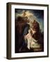 The Holy Family (Rest on the Flight into Egyp), 1719-Jean-Antoine Watteau-Framed Giclee Print