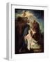 The Holy Family (Rest on the Flight into Egyp), 1719-Jean-Antoine Watteau-Framed Giclee Print