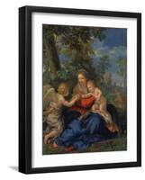 The Holy Family Resting During the Flight into Egypt, C. 1643-Pietro Muttoni-Framed Giclee Print