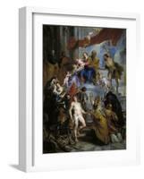 The Holy Family surrounded by Saints, ca. 1630-Peter Paul Rubens-Framed Giclee Print