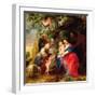 The Holy Family under an Apple Tree, C.1632 (Oil on Panel)-Peter Paul Rubens-Framed Giclee Print