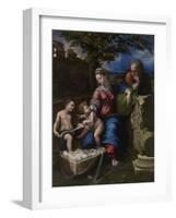 The Holy Family under an Oak Tree, Ca 1518-Raphael-Framed Giclee Print