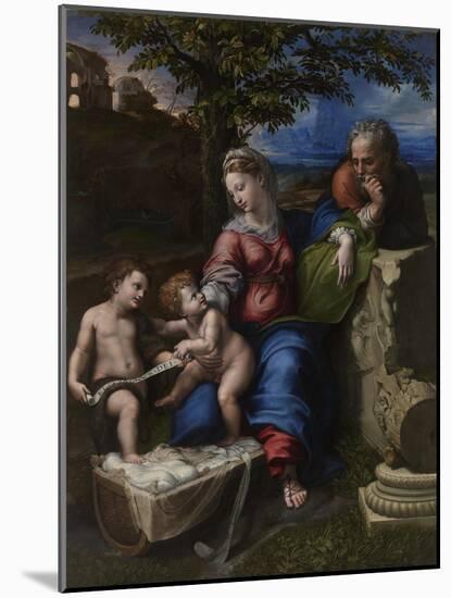 The Holy Family under an Oak Tree, Ca 1518-Raphael-Mounted Giclee Print
