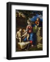 The Holy Family Under an Oak Tree-Raphael-Framed Premium Giclee Print