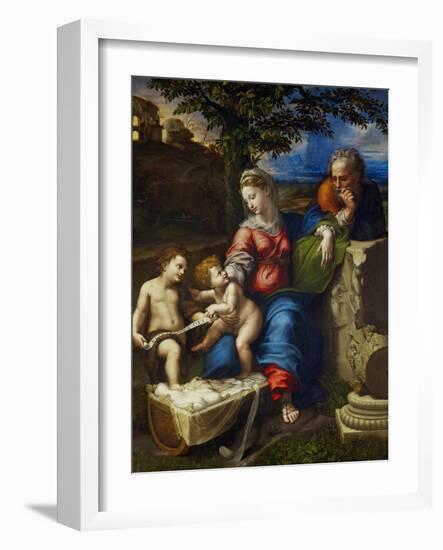 The Holy Family Under an Oak Tree-Raphael-Framed Giclee Print