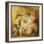 The Holy Family Visited by Saints Elizabeth, Zacharias and the Infant Saint John the Baptist-Peter Paul Rubens-Framed Giclee Print