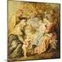 The Holy Family Visited by Saints Elizabeth, Zacharias and the Infant Saint John the Baptist-Peter Paul Rubens-Mounted Giclee Print