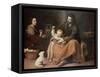 The Holy Family with a Bird-Bartolome Esteban Murillo-Framed Stretched Canvas