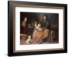 The Holy Family with a Bird-Bartolome Esteban Murillo-Framed Giclee Print