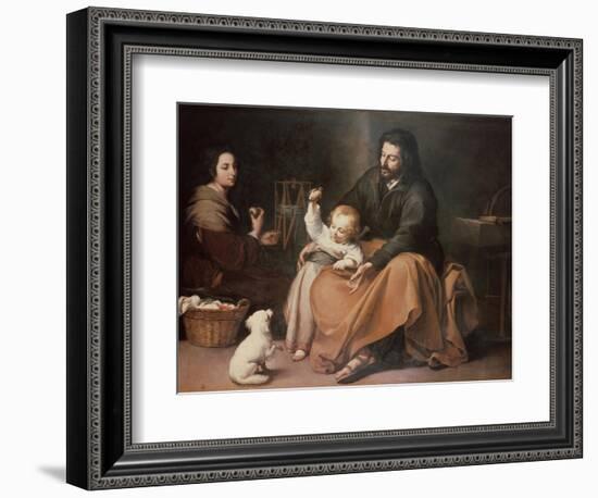 The Holy Family with a Bird-Bartolome Esteban Murillo-Framed Giclee Print