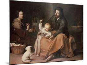 The Holy Family with a Bird-Bartolome Esteban Murillo-Mounted Giclee Print