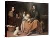 The Holy Family with a Bird-Bartolome Esteban Murillo-Stretched Canvas
