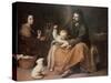 The Holy Family with a Bird-Bartolome Esteban Murillo-Stretched Canvas