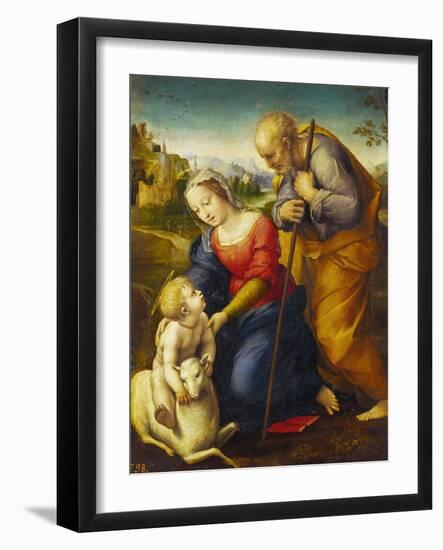 The Holy Family with a Lamb-Raphael-Framed Giclee Print