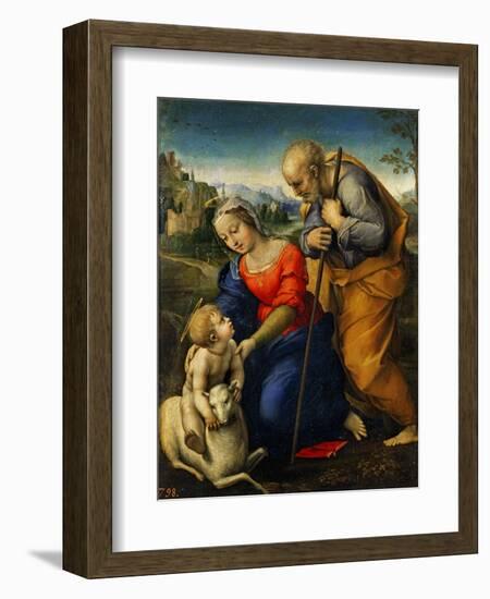 The Holy Family with a Lamb-Raphael-Framed Giclee Print