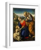 The Holy Family with a Lamb-Raphael-Framed Giclee Print