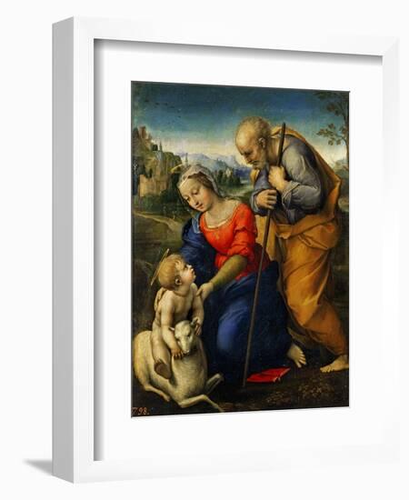 The Holy Family with a Lamb-Raphael-Framed Giclee Print